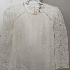 Evernew white lace shirt - new with tags